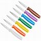 Image result for Wood Handle Serrated Edge Different Colors Paring Knives