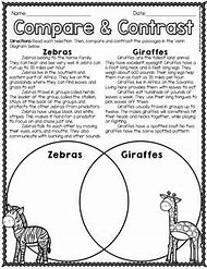 Image result for Compare and Contrast Reading Worksheets