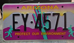 Image result for Arizona License Plate Colors