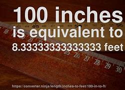 Image result for How Long Is 100 Inches