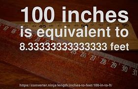 Image result for How Many Feet in 100 Inches