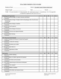 Image result for Preschool Teacher Evaluation Form Template