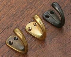 Image result for Small Antique Brass Hooks
