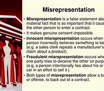 Image result for Misrepresentation in Contract Law