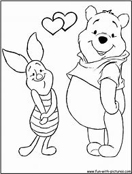 Image result for Winnie the Pooh Valentine Coloring Pages
