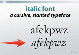 Image result for Italic Letters