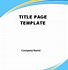 Image result for Blank Title Page Templates