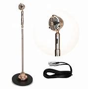 Image result for Gold Microphone with Stand