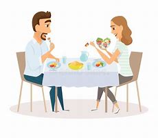 Image result for Couple Eating Dinner Clip Art