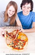 Image result for Two People Eating Pizza