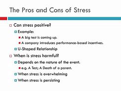 Image result for Pros and Cons of Stress Images