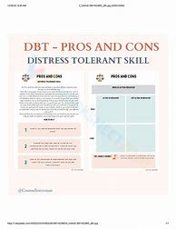 Image result for DBT Pros Cons Worksheet