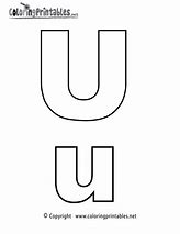 Image result for Printable Alphabet Letter U