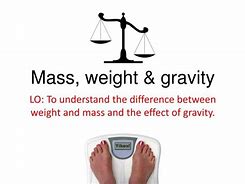 Image result for Difference Between Gravity Mass and Weight