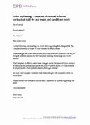 Image result for Employment Contract Variation Letter