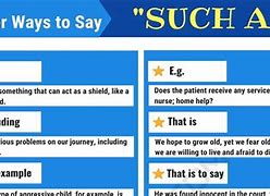 Image result for Other Ways to Say Such As