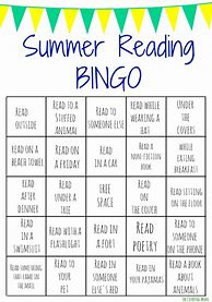 Image result for Summer Reading Bingo Ideas