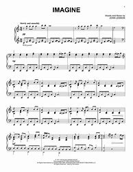 Image result for Imagine Piano Sheet Music Simple Letters