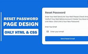 Image result for Reset Password Form Using HTML and CSS