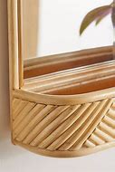 Image result for Wall Mirror Rattan Shelf