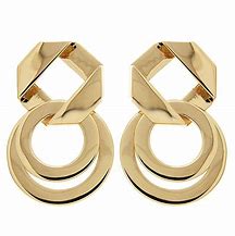 Image result for Geometric Gold Earrings