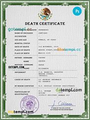 Image result for Mexico City Death Certificate