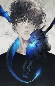 Image result for Black and Blue Anime Boy