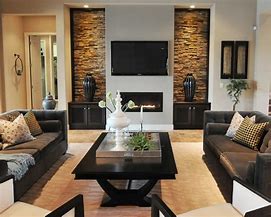 Image result for Wall Mounted TV Living Room Design