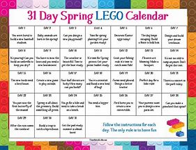 Image result for 30-Day LEGO Challenge Calendar