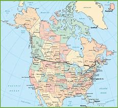 Image result for The United States and Canada Political Map