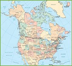 Image result for America Canada Map