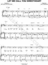 Image result for Let Me Call You Sweetheart Sheet Music