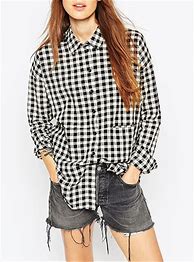 Image result for Black and White Checkered Shirt