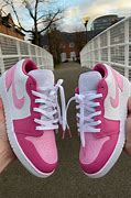 Image result for Pink and Red Jordan 1 Low