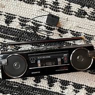 Image result for Sanyo Boombox Black
