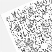 Image result for Llama and Cactus Coloring Pages