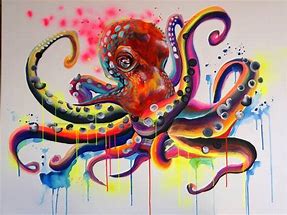 Image result for Colorful Abstract Octopus Art