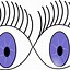 Image result for Pink Purple Eyes Cartoon