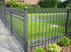 Image result for Hide Wrought Iron Fence Panels