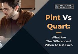 Image result for Pint vs Quart