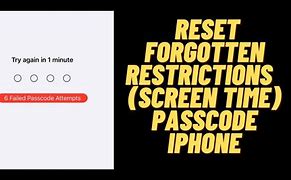 Image result for Forgot Restrictions Passcode iPhone