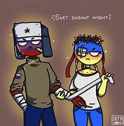 Image result for Ukraine X Russia Countryhumans