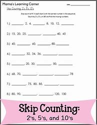 Image result for Skip Counting Worksheet 2s 5S 10s