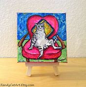 Image result for Cat On Chair Painting