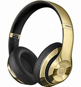 Image result for Black Headphopnes with Gold Outlines