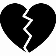 Image result for Broken Heart Black and White