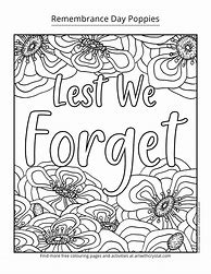 Image result for Remembrance Day Poppy Colouring