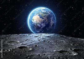 Image result for Moon Surface Overlooking Earth
