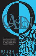 Image result for Blue On Black Typography