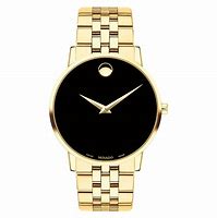 Image result for Movado Watch Black and Gold